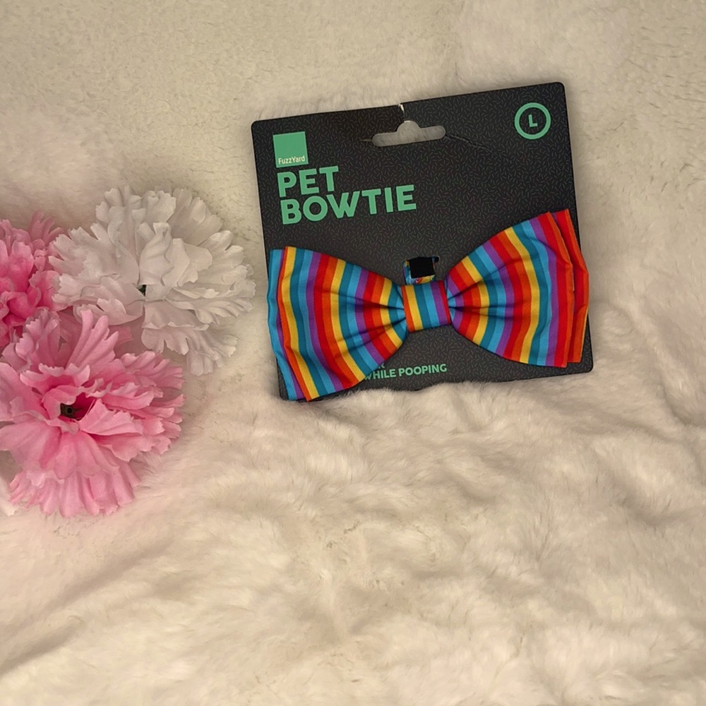 FuzzYard Pet Bow Tie Rainbow 🌈 Share the Love 💕!